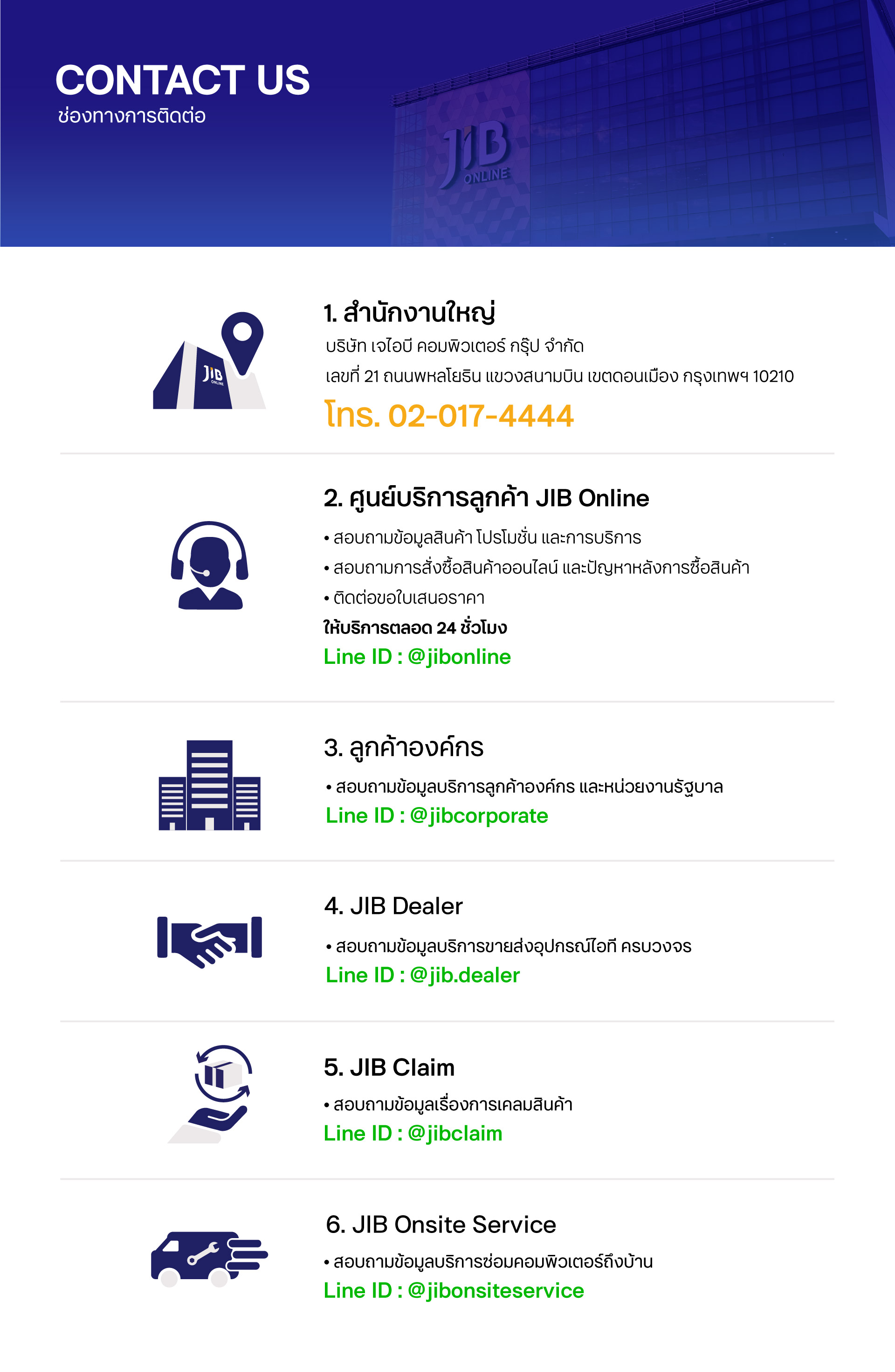 ติดต่อเรา