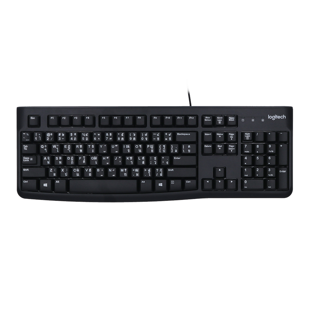 KEYBOARD (คีย์บอร์ด) LOGITECH K120 USB (BLACK)