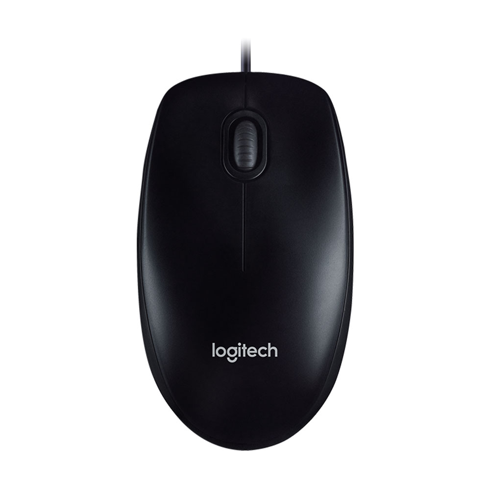 MOUSE (เมาส์) LOGITECH M100R USB OPTICAL (BLACK)