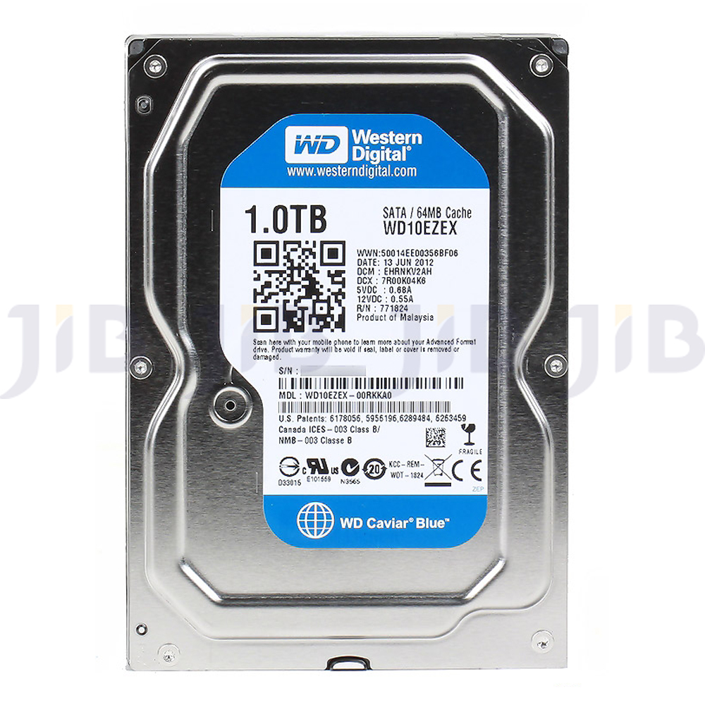 1 TB 3.5 INCH HDD (ฮาร์ดดิสก์ 3.5 นิ้ว) WD BLUE - 7200RPM SATA3 (WD10EZEX)