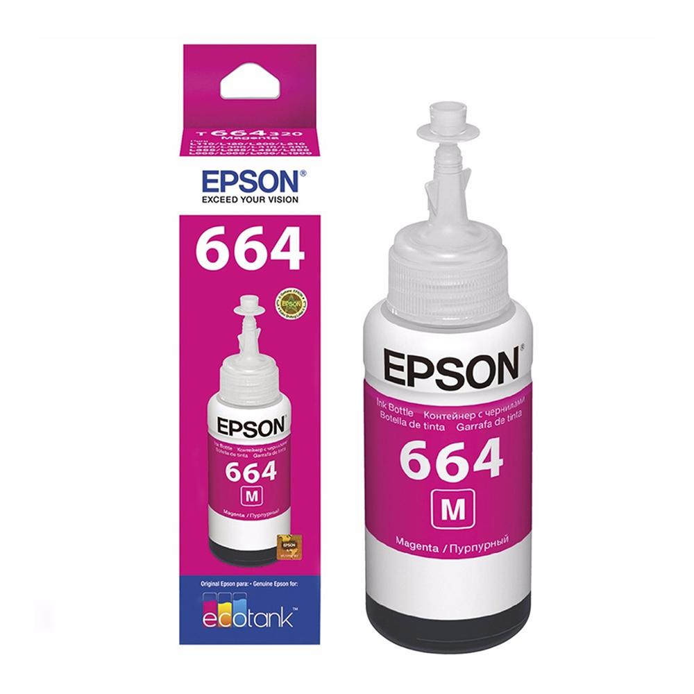 INK (หมึกสำหรับเครื่องพิมพ์) EPSON 664 (MAGENTA) T664300 70 ML FOR L100/L200