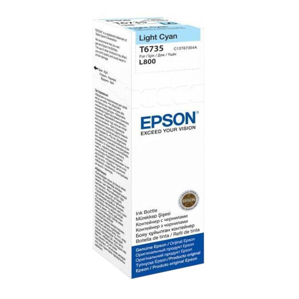 INK (หมึกสำหรับเครื่องพิมพ์) EPSON 673 (LIGHT CYAN) T673500