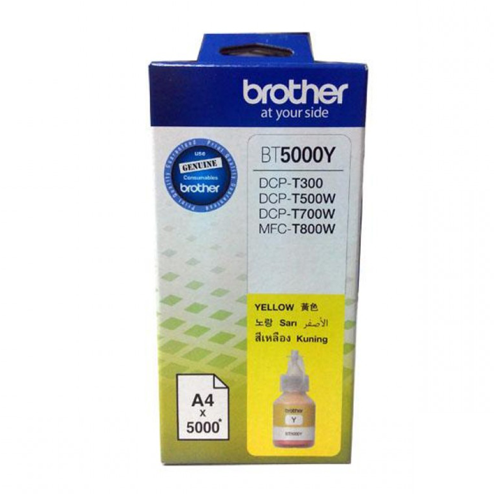 INK REFILL BROTHER (หมึกสำหรับเครื่องพิมพ์) BT-5000Y FOR DCP-T300/T500W (YELLOW)