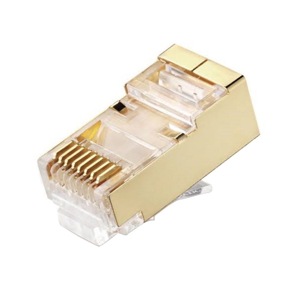 MODULAR CONNECTOR PLUG (ครอบหัวสายแลน) POWER SYNC CAT7 CRYSTAL MODULAR CONNECTOR PLUG [10PCS/PACK] (GOLD-PLATED)