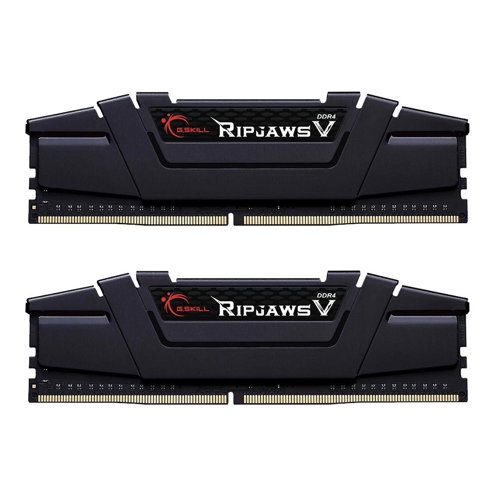 16GB (8GBx2) DDR4 3200MHz RAM (หน่วยความจำ) G.SKILL RIPJAWS V (BLACK) (F4-3200C16D-16GVKB)