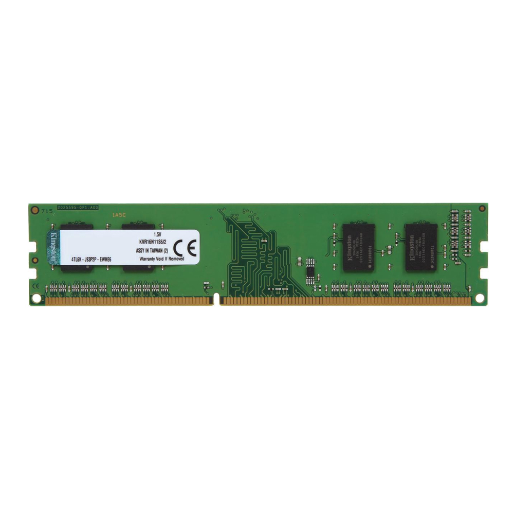 2GB (2GBx1 , 4 chips) DDR3 1600MHz RAM (หน่วยความจำ) KINGSTON VALUE RAM (KVR16N11S6/2)
