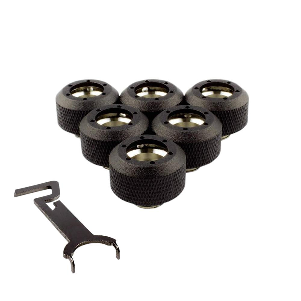 FITTING (อุปกรณ์ประกอบชุดน้ำ) PRIMOCHILL 1/2 INCH RIGID REVOLVER SX (SATIN BLACK) [PACK 6]