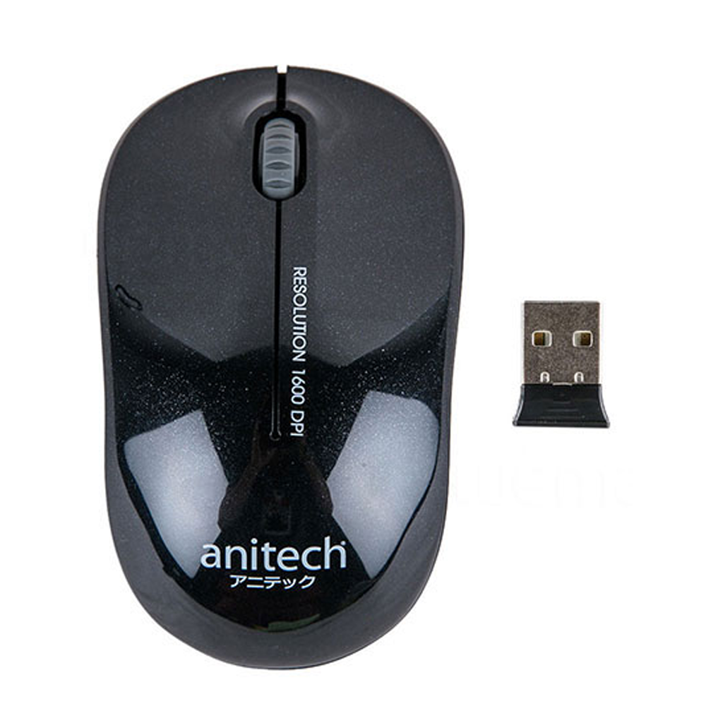 WIRELESS MOUSE (เมาส์ไร้สาย) ANITECH W213 WIRELESS (BLACK)