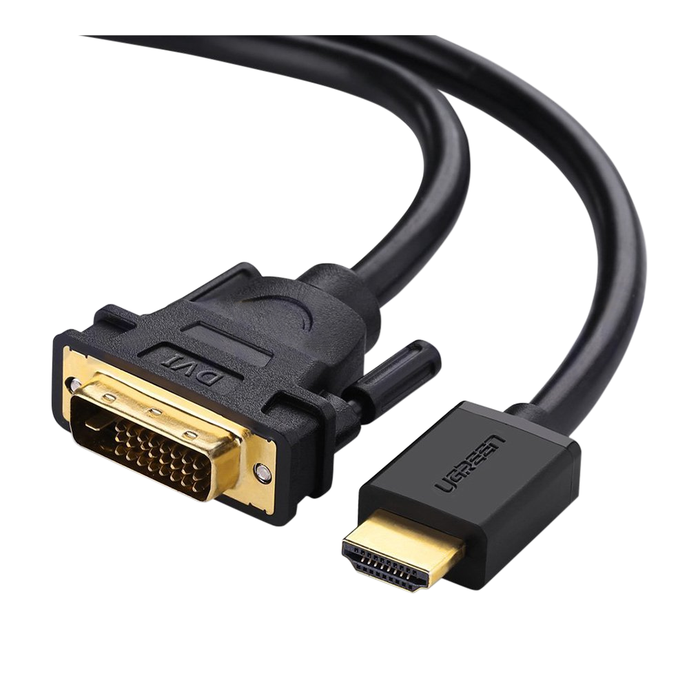 MONITOR CABLE (สายจอมอนิเตอร์) UGREEN HDMI TO DVI 24+1 5.0 METER (10137)