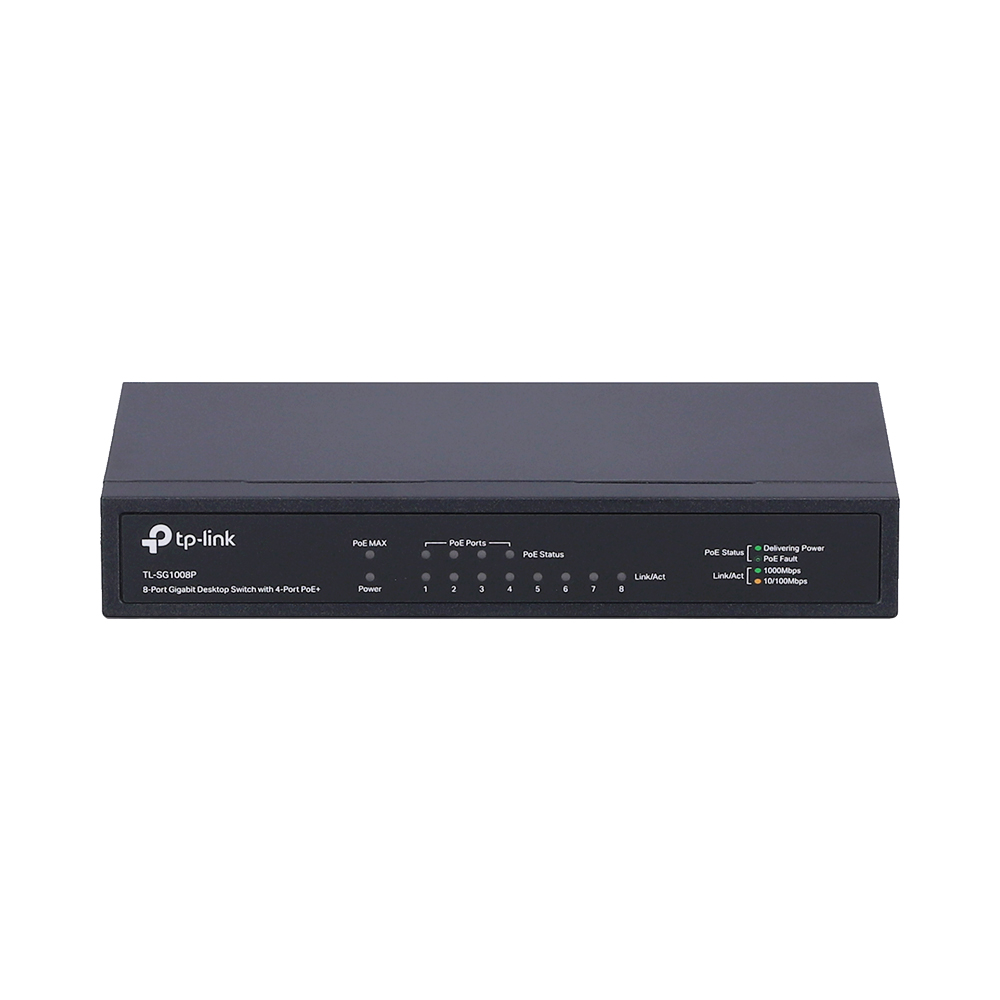 SWITCH (สวิตซ์) TP-LINK 8 PORTS TL-SG1008P GIGABIT PORT 4 PORTS POE
