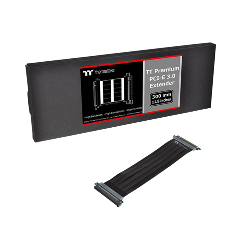 PCI-E EXTENDED CABLE (สายพีซีไอ) THERMALTAKE TT PREMIUM PCI EXPRESS 3.0 EXTENDER 300 MM