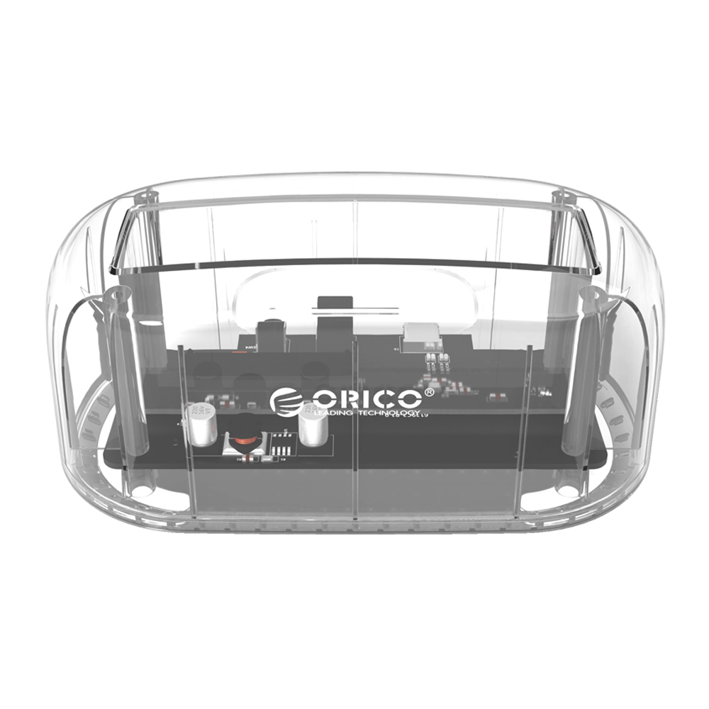 DOCKING HDD (อุปกรณ์เชื่อมต่อฮาร์ดดิสก์) ORICO 6139 US-3-CR (CLEAR)