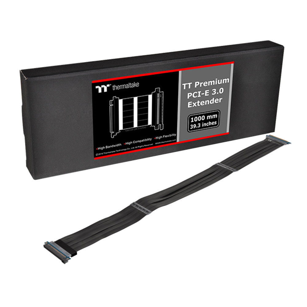PCI-E EXTENDED CABLE (สายพีซีไอ) THERMALTAKE TT PREMIUM PCI EXPRESS 3.0 EXTENDER 1000 MM