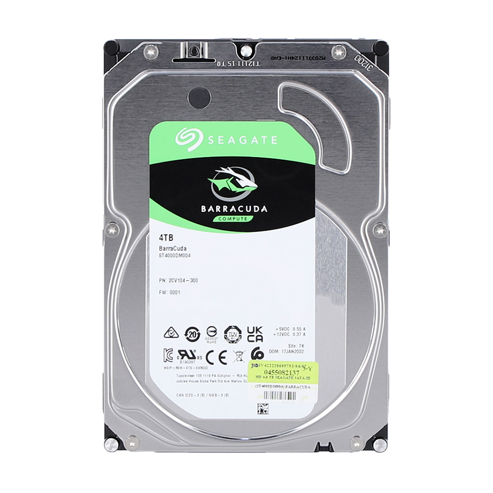 4 TB 3.5 INCH HDD (ฮาร์ดดิสก์ 3.5 นิ้ว) SEAGATE BARRACUDA - 5400RPM SATA3 (ST4000DM004)