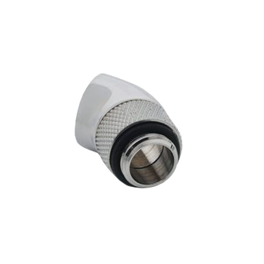 FITTING (อุปกรณ์ประกอบชุดน้ำ) BITSPOWER G1/4 (SILVER) SHINING ROTARY 45-DEGREE IG1/4 EXTENDER