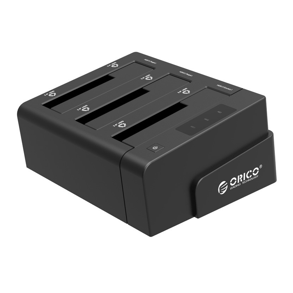 DOCKING HDD (อุปกรณ์เชื่อมต่อฮาร์ดดิสก์) ORICO 6638US3-C (BLACK)