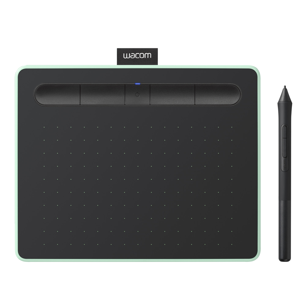 BLUETOOTH GRAPHIC TABLET (กระดานกราฟิกบลูทูธ) WACOM INTUOS SMALL CTL-4100WLE PEN & BLUETOOTH (PISTACHIO)