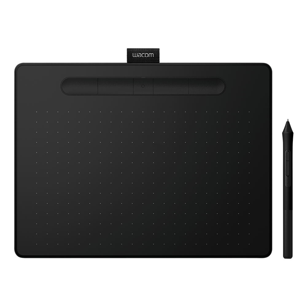 BLUETOOTH GRAPHIC TABLET (กระดานกราฟิกบลูทูธ) WACOM INTUOS MEDIUM CTL-6100WLK PEN & BLUETOOTH (BLACK)
