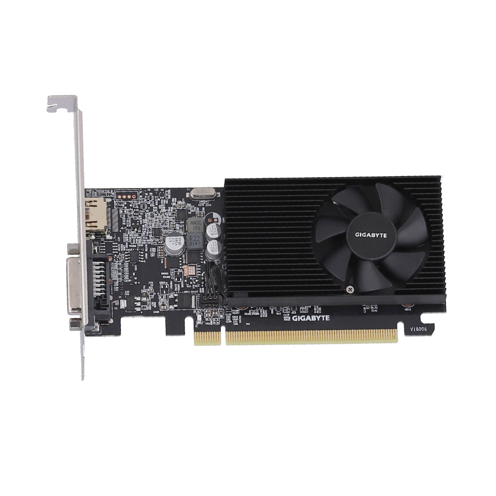 VGA (การ์ดแสดงผล) GIGABYTE GT 1030 LOW PROFILE D4 2G - 2GB DDR4 (GV-N1030D4-2GL)