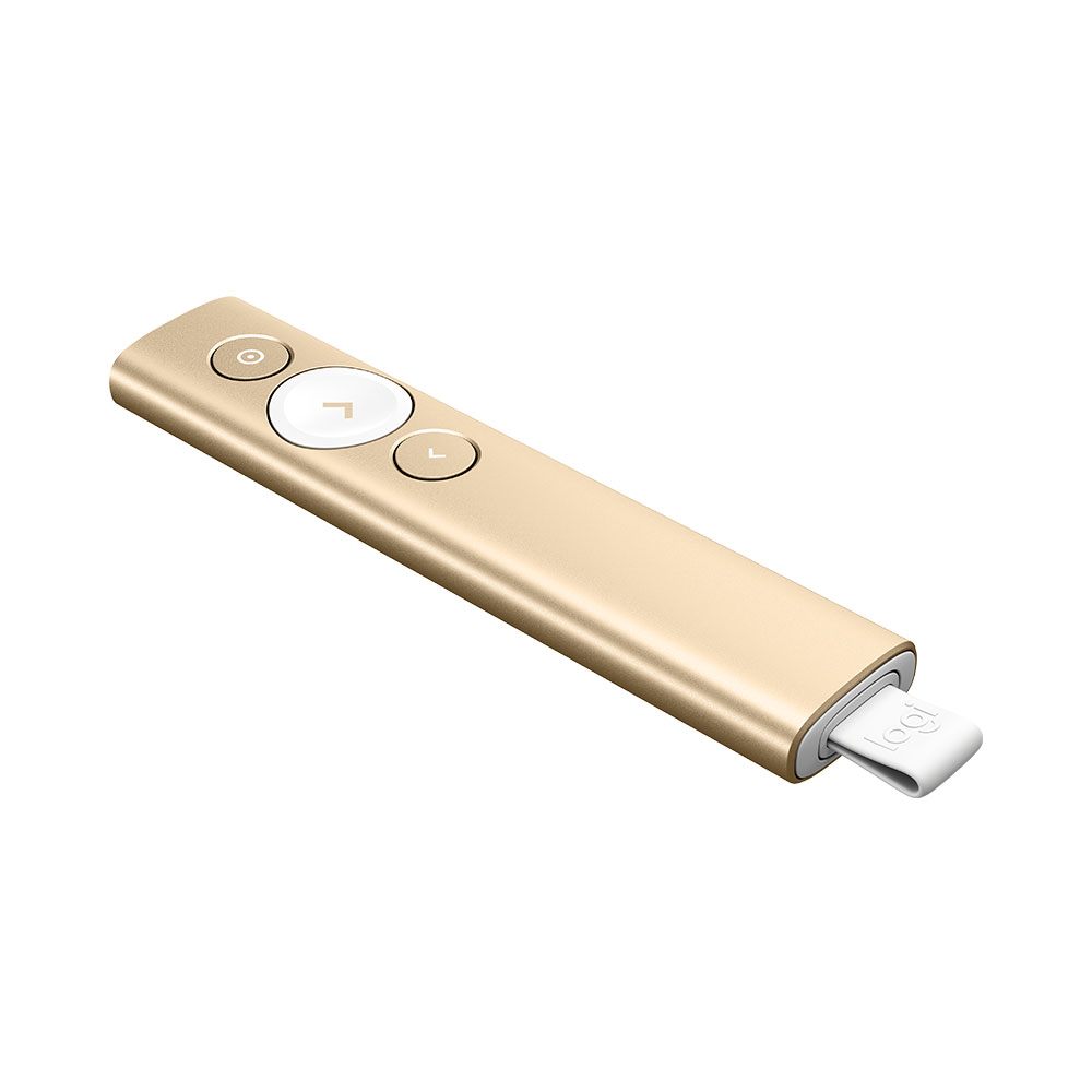 LASER POINTER (เลเซอร์พอยเตอร์) LOGITECH SPOTLIGHT (GOLD) WIRELESS CORDLESS DIGITAL