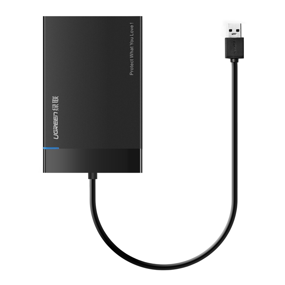 2.5 ENCLOSURE (กล่องใส่ฮาร์ดดิสก์) UGREEN USB 3.0 (WITH CABLE) [30847] SATA