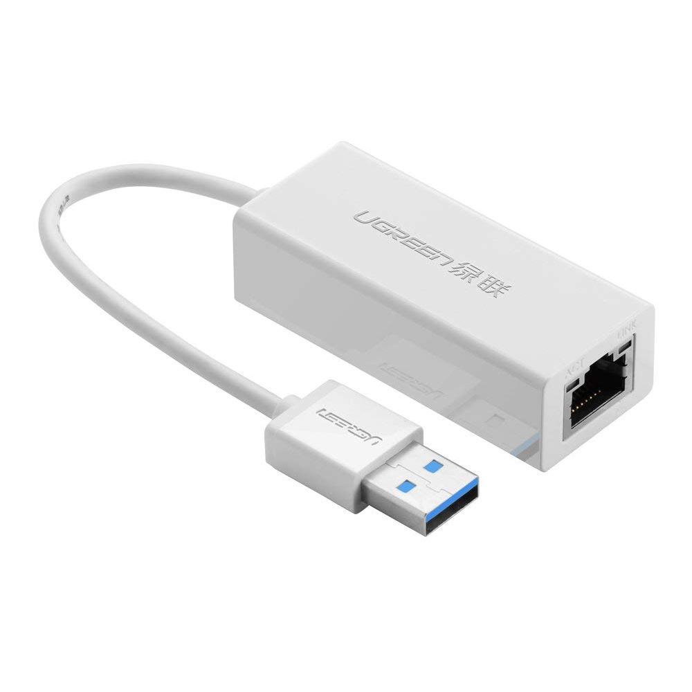 USB TO ETHERNET ADAPTER (อุปกรณ์แปลงสัญญาณ) UGREEN USB 3.0 TO LAN 10/100/1000 Mbps (ABS) [20255]