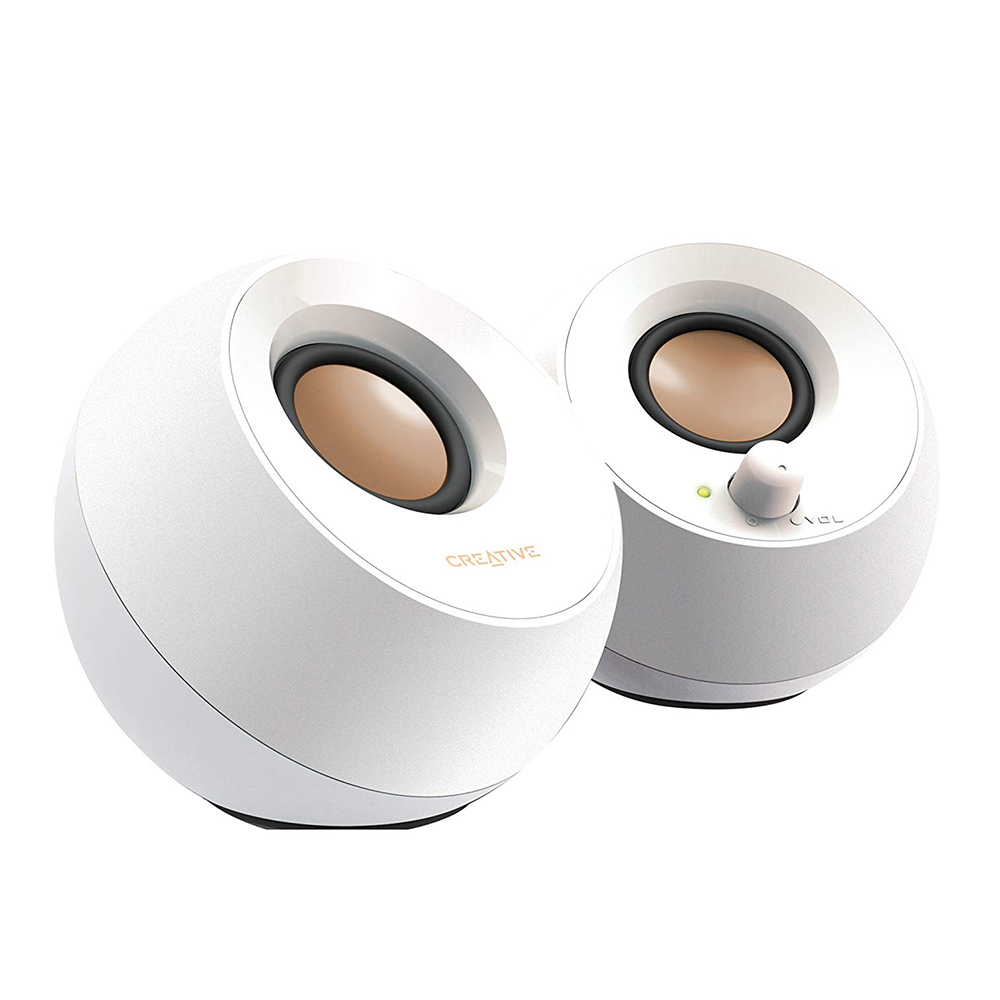 SPEAKER (ลำโพง) CREATIVE PEBBLE 2.0 (WHITE)