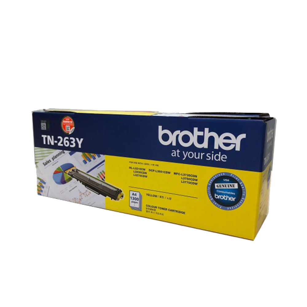 INK (หมึกสำหรับเครื่องพิมพ์) BROTHER TN-263Y (YELLOW)