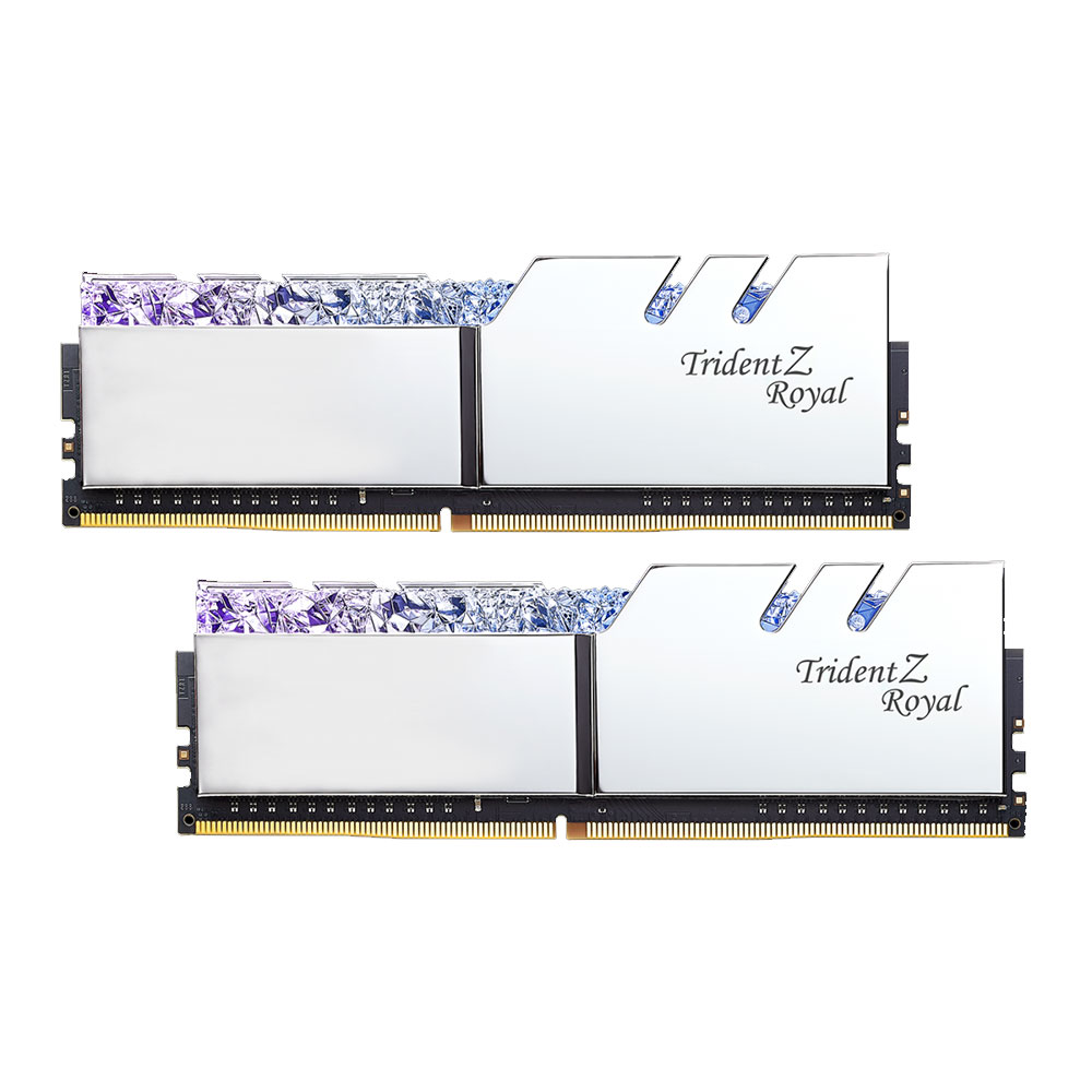 16GB (8GBx2) DDR4 4266MHz RAM (หน่วยความจำ) G.SKILL TRIDENT Z ROYAL RGB (F4-4266C19D-16GTRS)