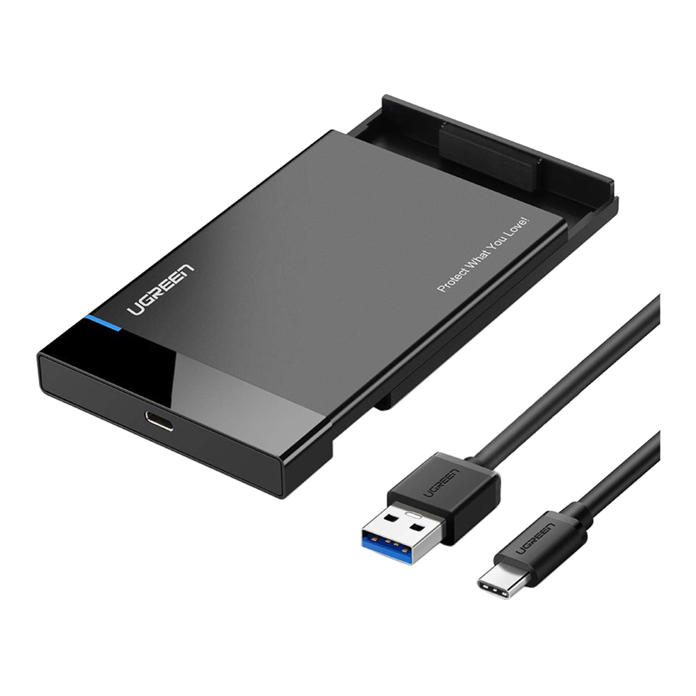 2.5 ENCLOSURE (กล่องใส่ฮาร์ดดิสก์) UGREEN TYPE-C (USB 3.0 5Gbps) [50743]