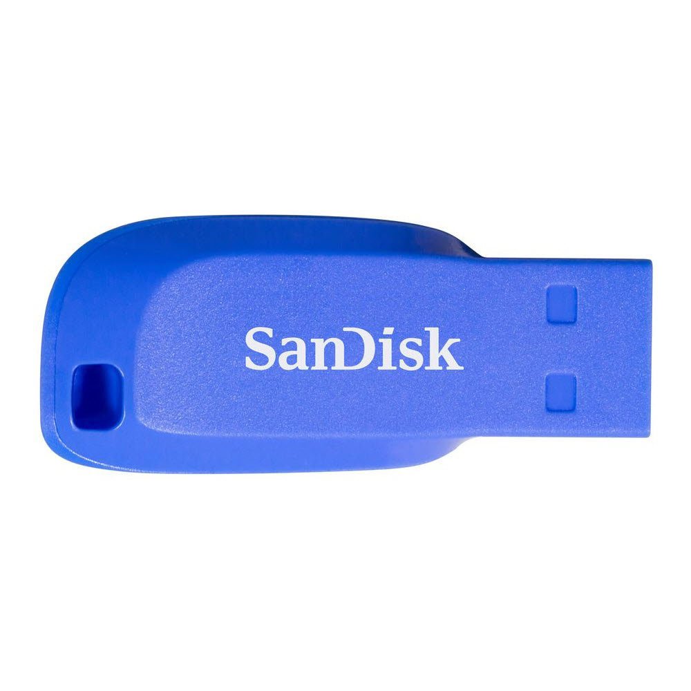 32 GB FLASH DRIVE (แฟลชไดร์ฟ) SANDISK CRUZER BLADE (SDCZ50C-032G-B35BE) (BLUE)