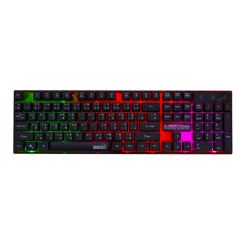 KEYBOARD (คีย์บอร์ด) SIGNO KB-712 (RUBBER DOME) (ILLUMINATED)