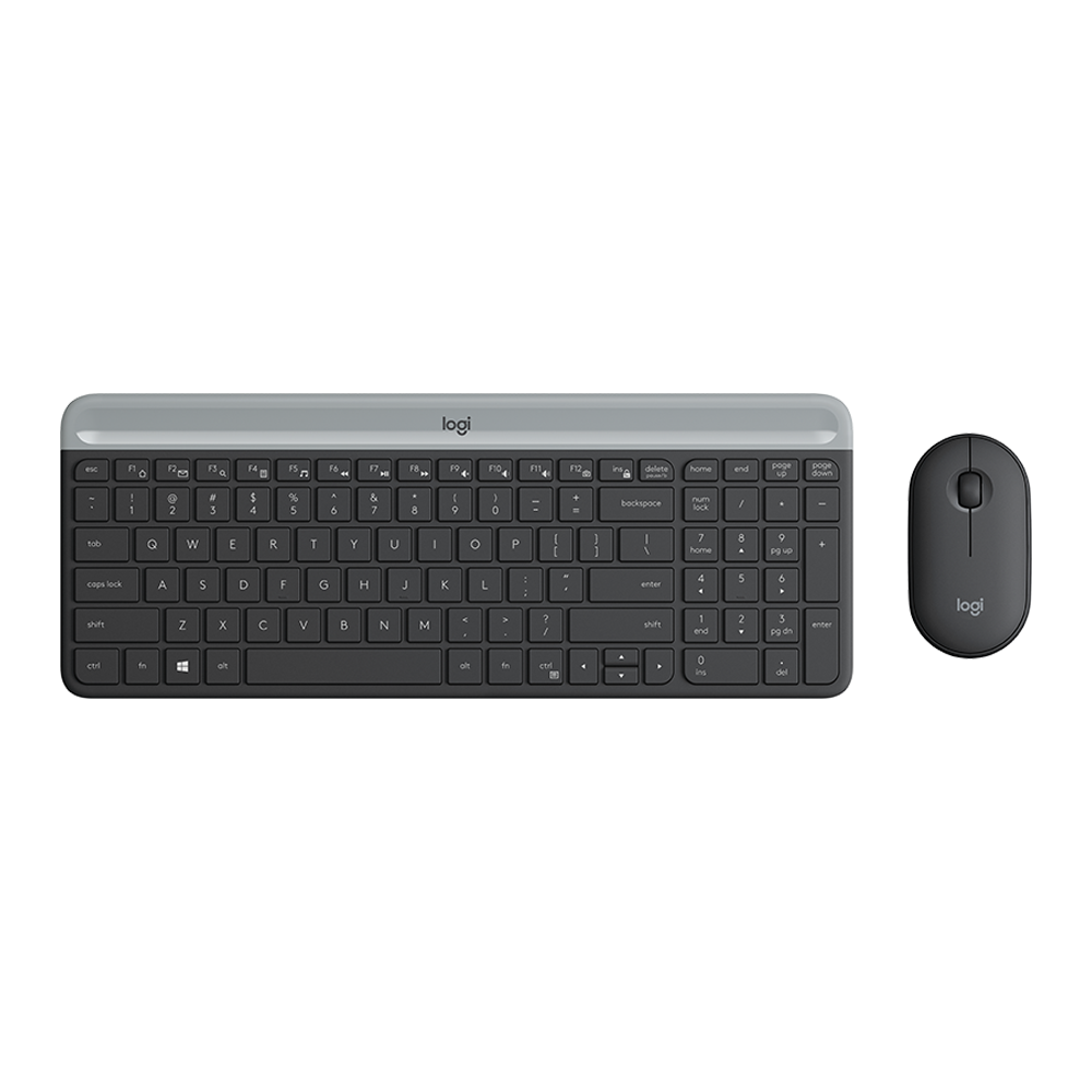 WIRELESS KEYBOARD & MOUSE (คีย์บอร์ดและเมาส์ไร้สาย) LOGITECH MK470 SLIM WIRELESS KEYBOARD AND MOUSE COMBO (BLACK) (EN/TH)