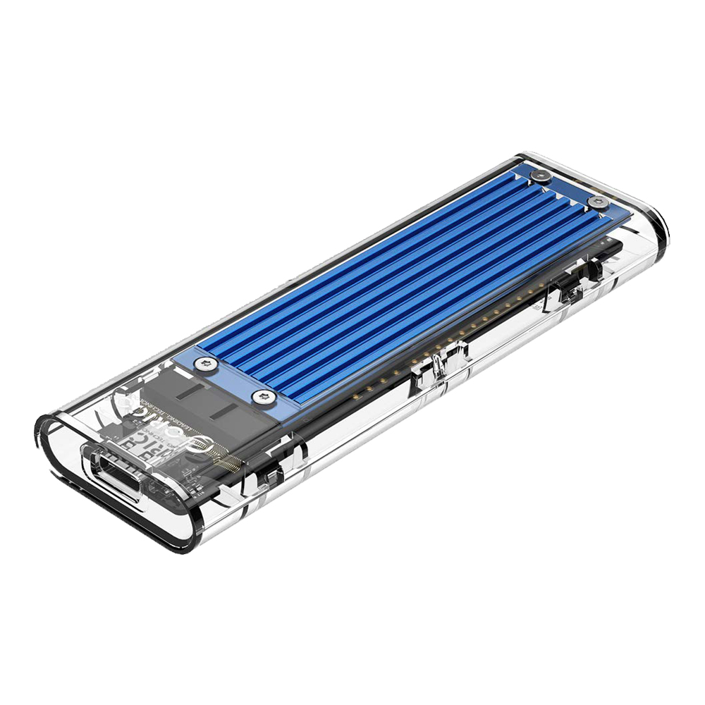 M.2 ENCLOSURE (กล่องใส่เอ็มดอททู) ORICO TCM2.C3-BL FOR M.2 NVMe [10Gbps] (BLUE)