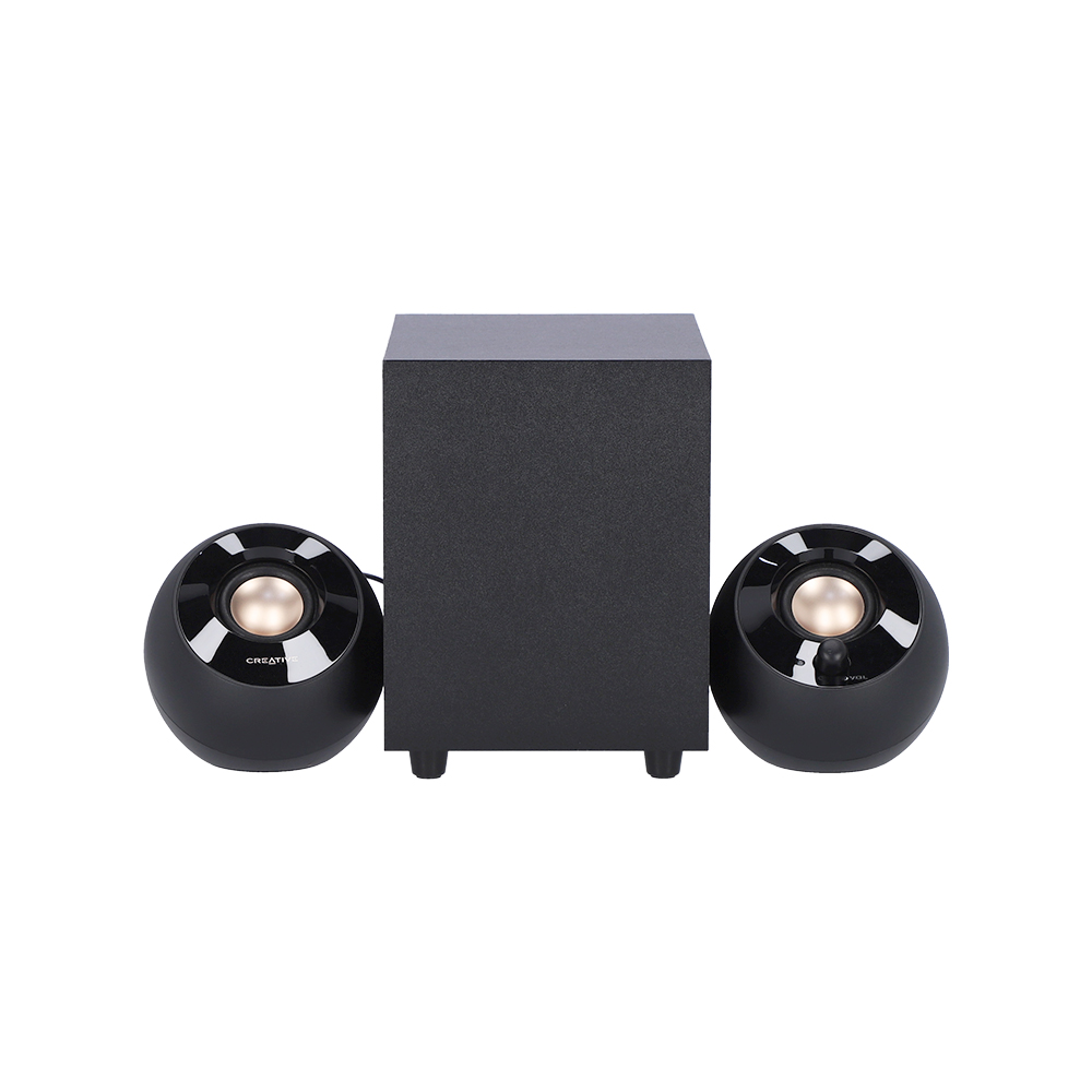 SPEAKER (ลำโพง) CREATIVE PEBBLE PLUS - 2.1 USB DESKTOP SPEAKERS WITH SUBWOOFER (BLACK)