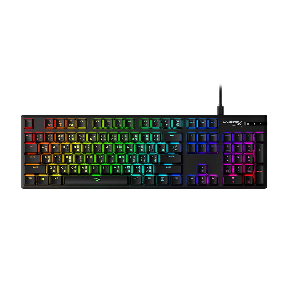 KEYBOARD (คีย์บอร์ด) HYPERX ALLOY ORIGINS (BLACK) (HYPERX RED SWITCH - RGB LED - EN/TH)