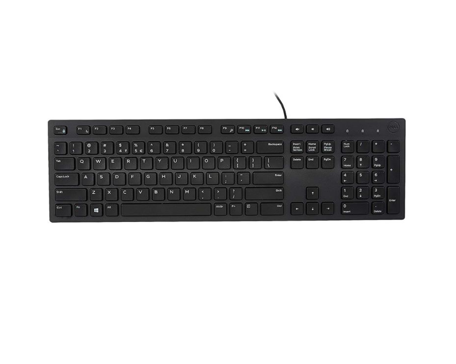 KEYBOARD (คีย์บอร์ด) DELL KB216 MULTIMEDIA WIRED KEYBOARD (EN/TH) (580-ADLG) BLACK