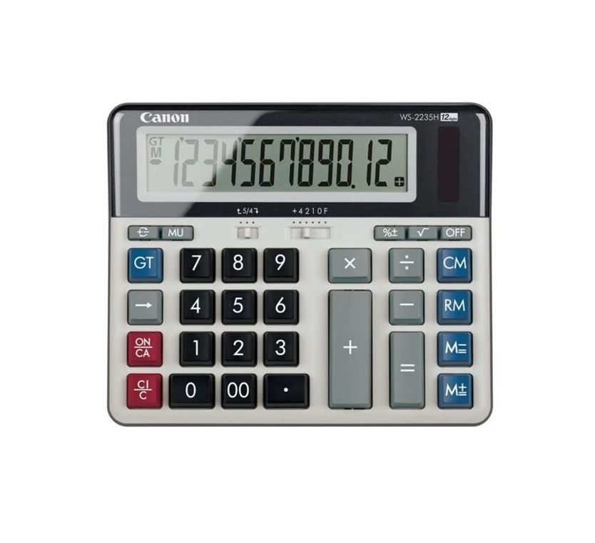 CALCULATOR (เครื่องคิดเลข) CANON WS-2235H (GRAY)