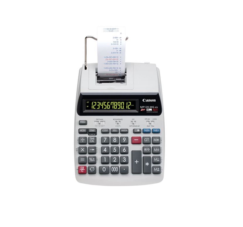 CALCULATOR (เครื่องคิดเลข) CANON MP-120-MG ES (WHITE)