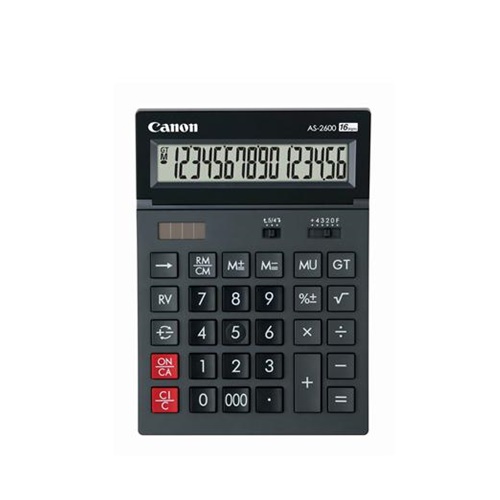 CALCULATOR (เครื่องคิดเลข) CANON AS-2600 (BLACK)