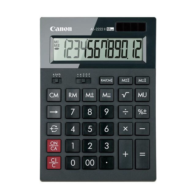 CALCULATOR (เครื่องคิดเลข) CANON AS-2222 II CALCULATOR (BLACK)