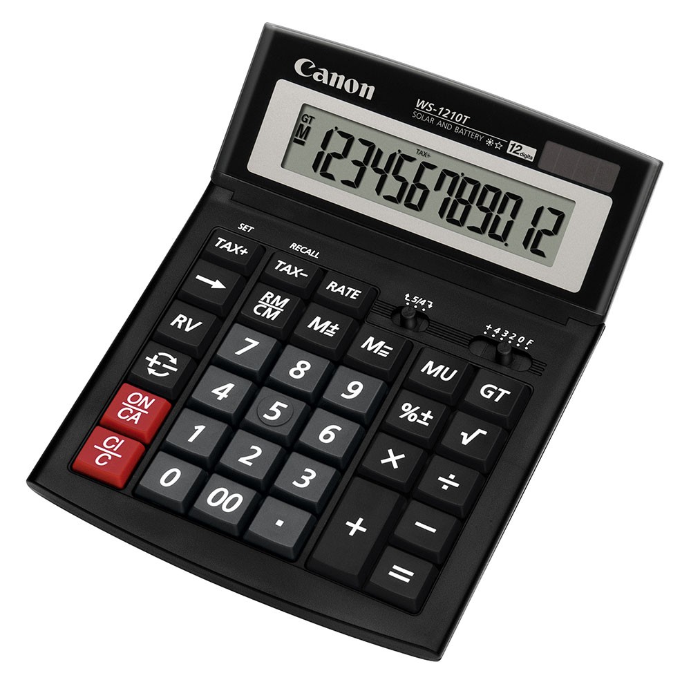 CALCULATOR (เครื่องคิดเลข) CANON WS-1210T CALCULATOR (BLACK)
