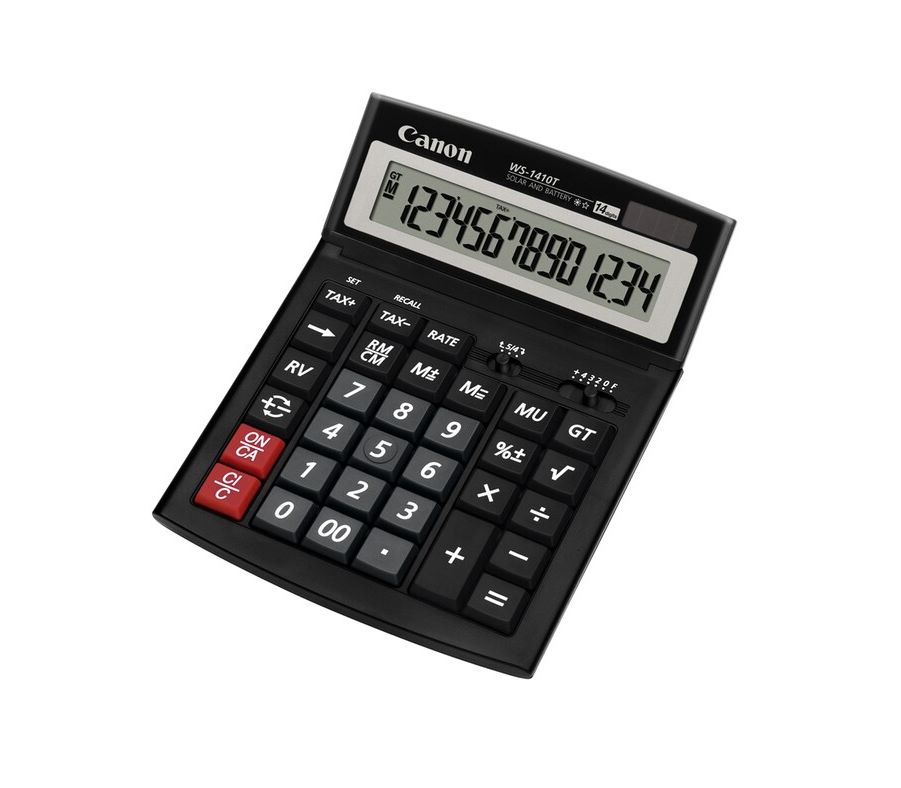CALCULATOR (เครื่องคิดเลข) CANON WS-1410T CALCULATOR (BLACK)