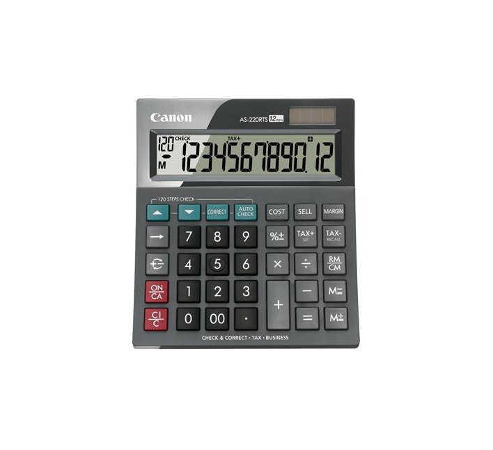 CALCULATOR (เครื่องคิดเลข) CANON AS-220RTS CALCULATOR (GRAY)