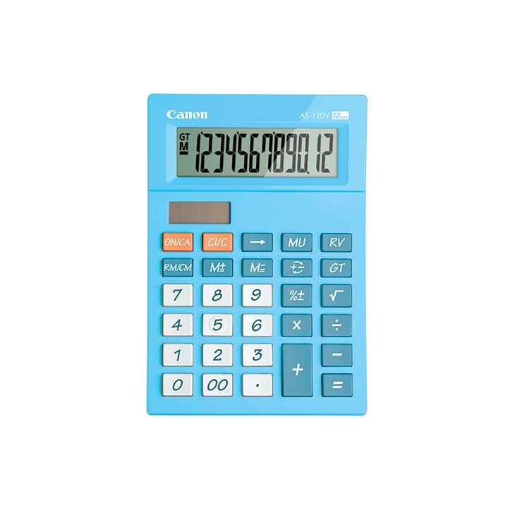 CALCULATOR (เครื่องคิดเลข) CANON AS-120V (SKY BLUE)