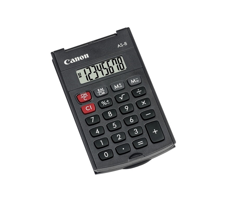 CALCULATOR (เครื่องคิดเลข) CANON AS-8 (BLACK)