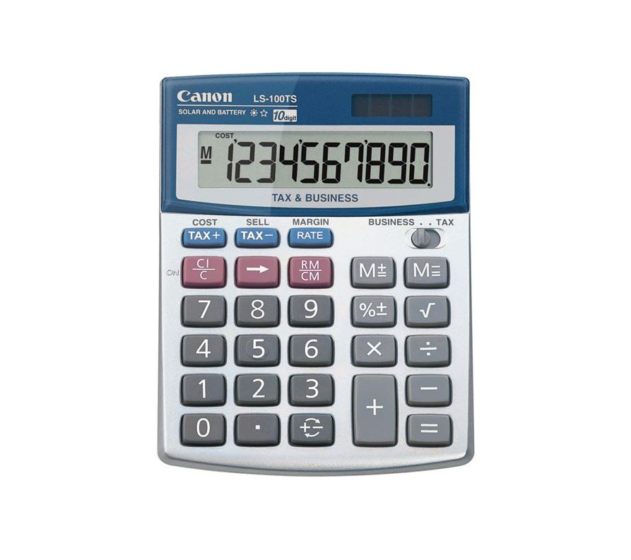 CALCULATOR (เครื่องคิดเลข) CANON LS-100TS (GRAY)