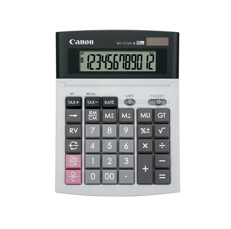 CALCULATOR (เครื่องคิดเลข) CANON WS-1210Hi III (GRAY)