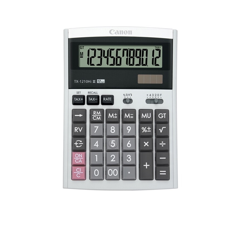 CALCULATOR (เครื่องคิดเลข) CANON TX-1210Hi III (GRAY)