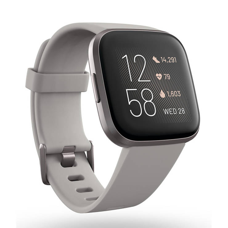 SMART WATCH (สมาร์ทวอทช์) FITBIT VERSA2 (NFC), STONE/MIST GREY, FRCJK [FB507GYSR-FRCJK]